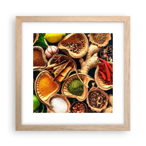 Plagát v ráme zo svetlého duba - Vezmi si, čo chceš - 30x30 cm