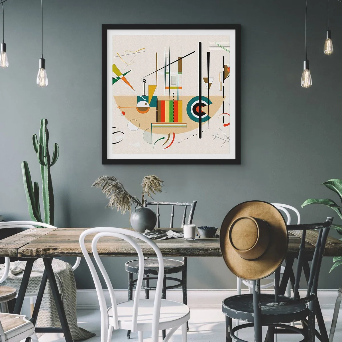 Plagát v čiernom ráme - A svet sa smeje - 50x50 cm