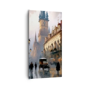 Obraz na plátne - Kúzlo pražského večera - 65x120 cm