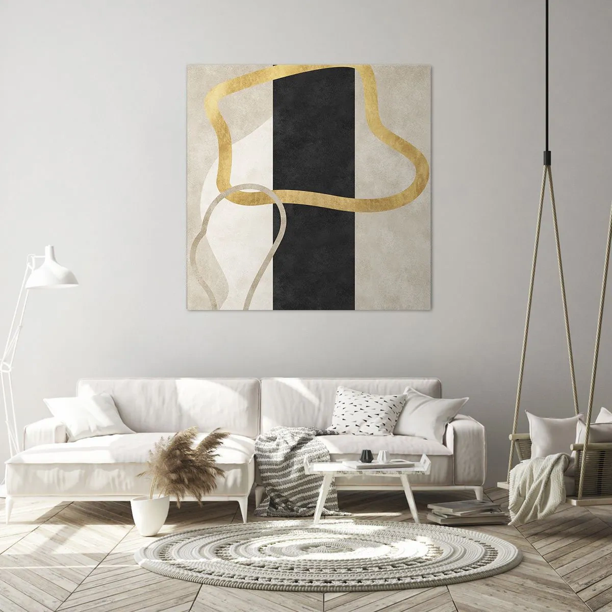 Obraz na plátne - Tvary v slučke - 70x70 cm