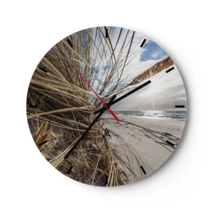 Nástenné hodiny - Stretnutie živlov - 40x40 cm