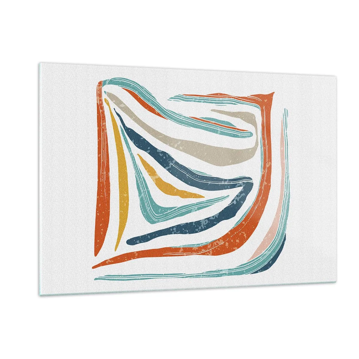 Obraz na skle - Priateľsky usmievavá abstrakcia - 120x80 cm