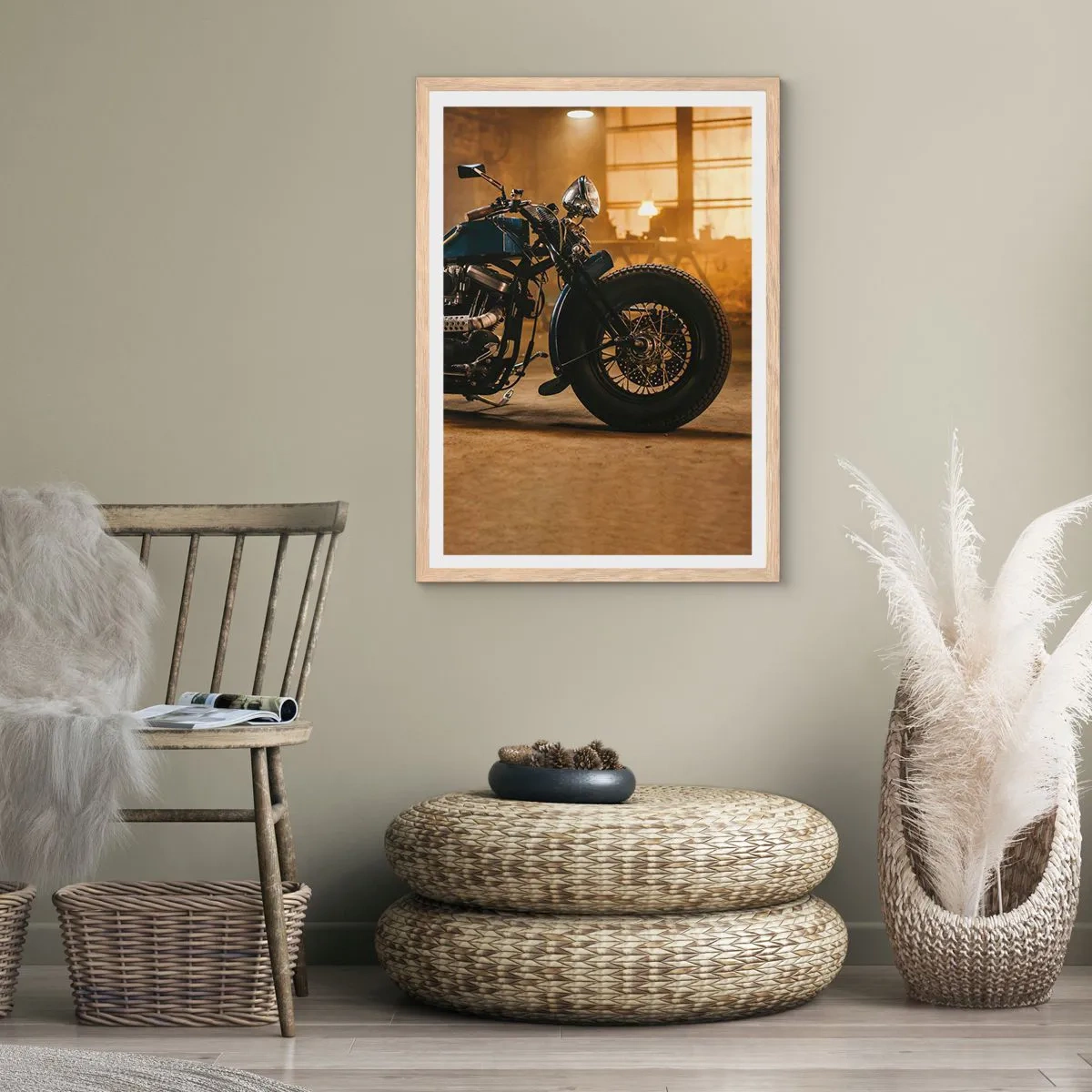 Plagát v ráme zo svetlého duba - Môžem všetko - 40x50 cm