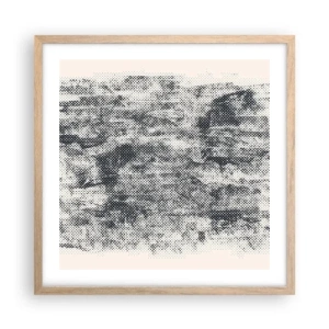 Plagát v ráme zo svetlého duba - Hmlistá kompozícia - 50x50 cm