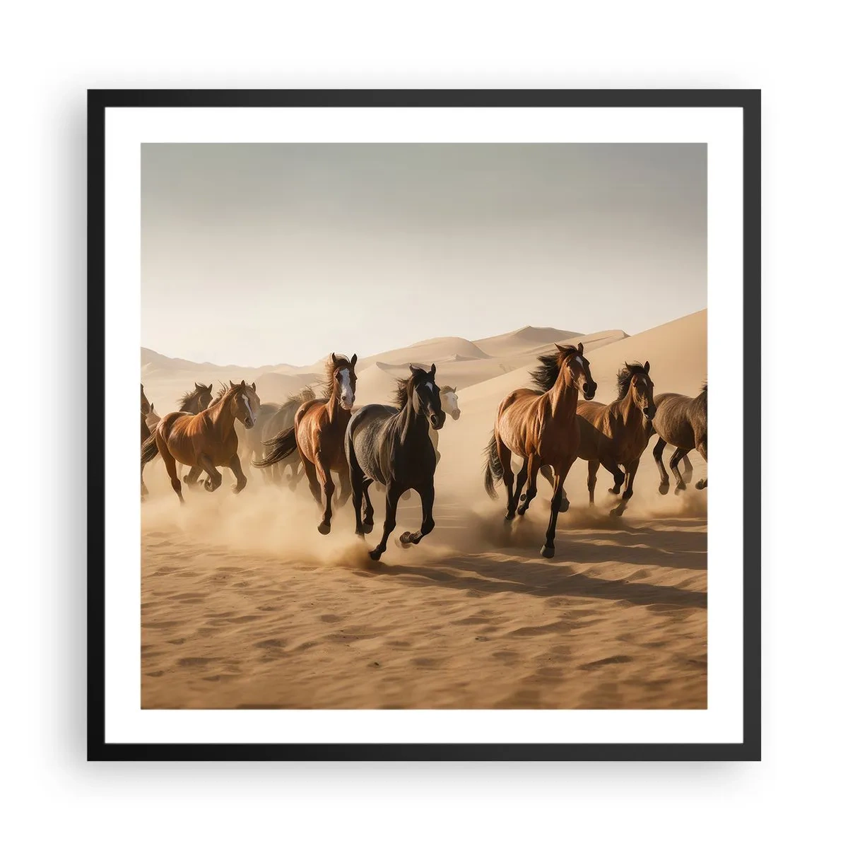 Plagát v čiernom ráme - Voľné ako vietor - 60x60 cm