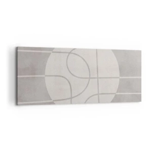 Obraz na plátne - Kruhovo a priamo - 100x40 cm