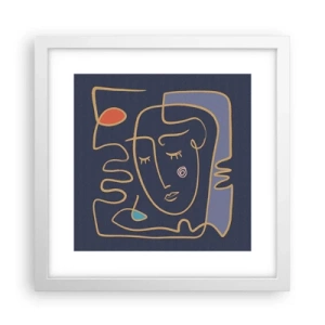 Plagát v bielom ráme - V zádumčivosti - 30x30 cm