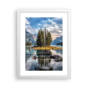 Plagát v bielom ráme - Pri veľkej a čistej vode… - 30x40 cm