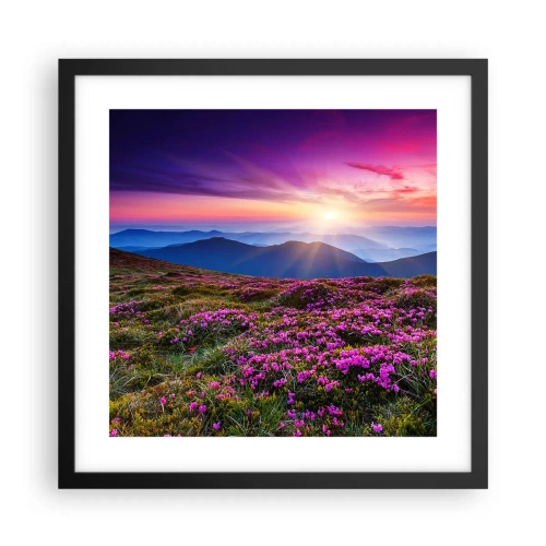Plagát v čiernom ráme - Zavoňali svieže púčiky byliniek z obilných polí - 40x40 cm