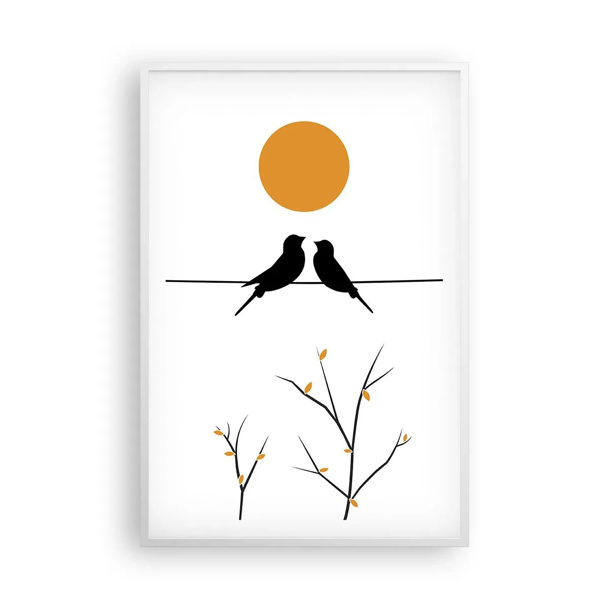 Plagát v bielom ráme - Slávičí večer - 61x91 cm