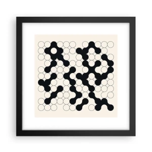 Plagát v čiernom ráme - Čínska hra – variácia - 30x30 cm