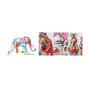 Vzorka fototapety Premium Sand - India - aura lásky - Abstrakcia, Slon, India - 100x30 cm