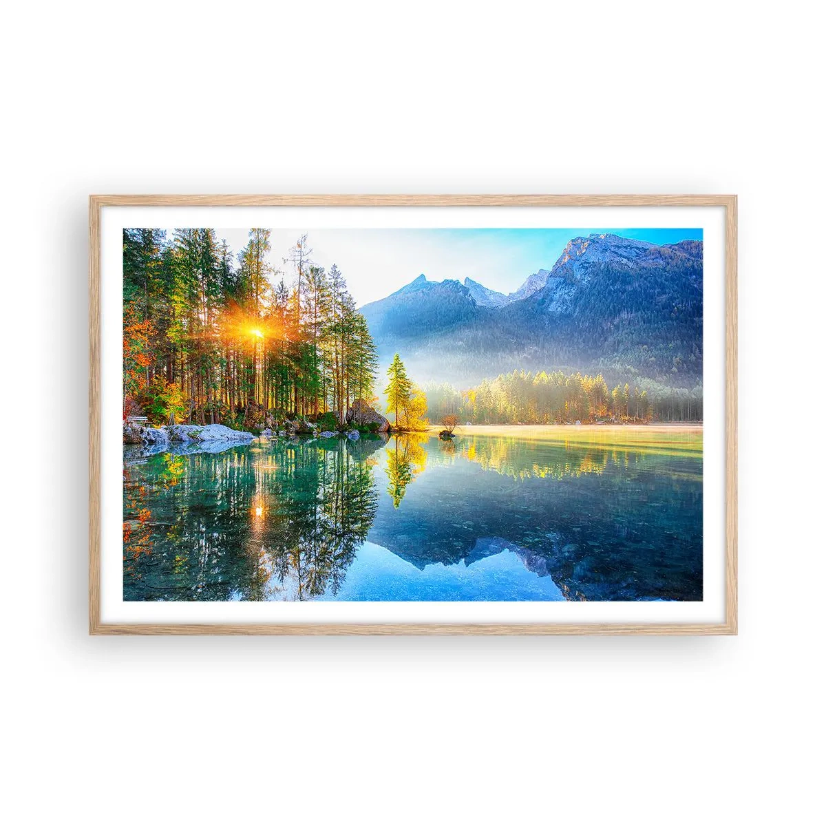 Plagát v ráme zo svetlého duba - Majestát a sladkosť - 91x61 cm