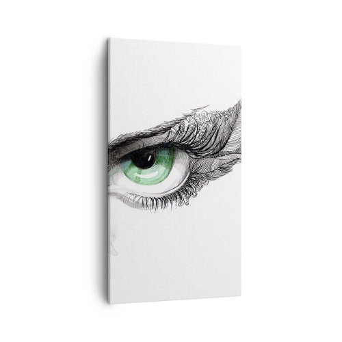 Obraz na plátne - Krásna a pripravená zaútočiť - 45x80 cm