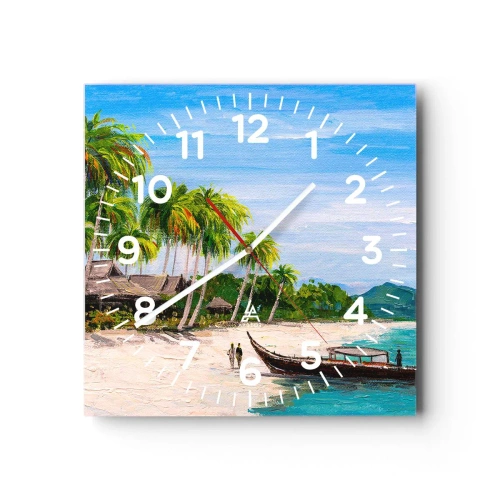 Nástenné hodiny - Exotický sen - 40x40 cm