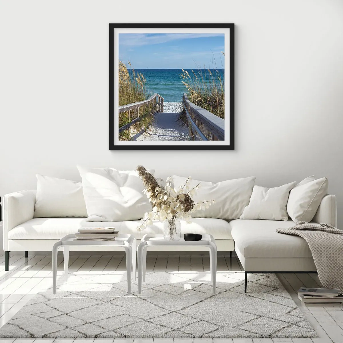 Plagát v čiernom ráme - Na slnku, vo vetre - 40x40 cm