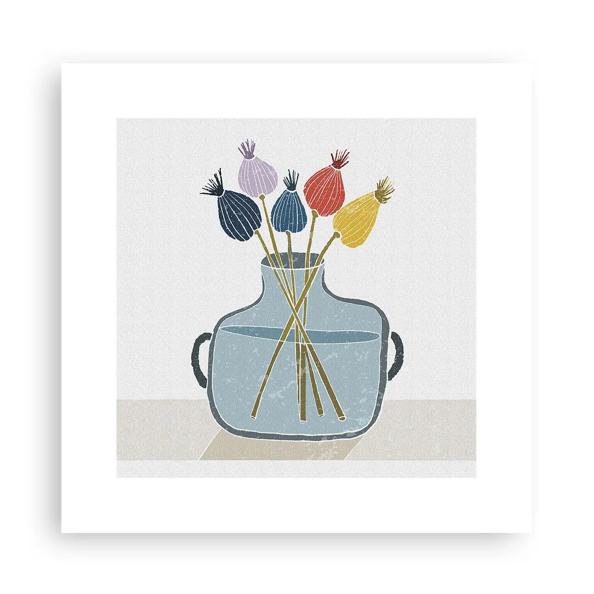 Plagát - Makové kvety - 30x30 cm