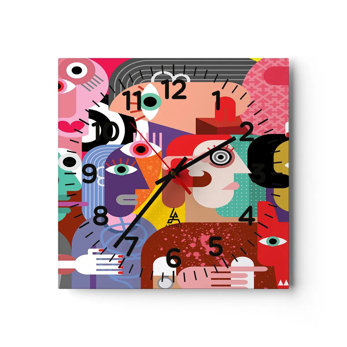 Nástenné hodiny - My od pána Picassa - 30x30 cm