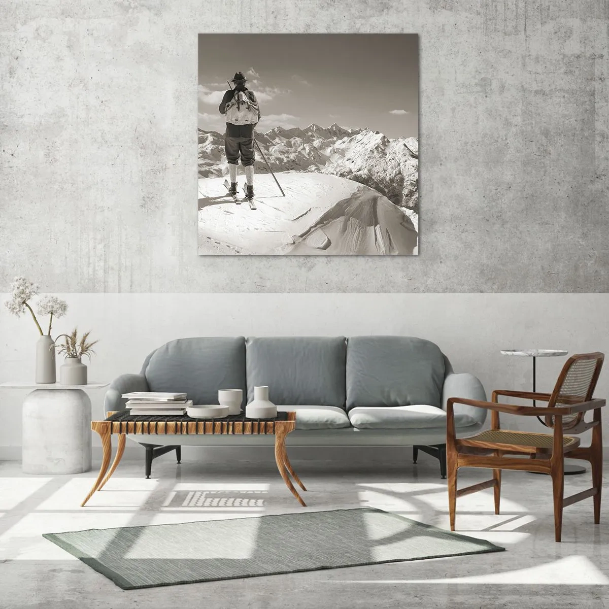 Obraz na skle - Rovnaké hory - 70x70 cm