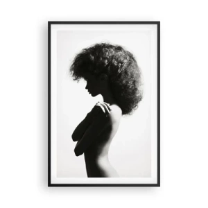 Plagát v čiernom ráme - Ako kvetina na štíhlej stonke - 61x91 cm