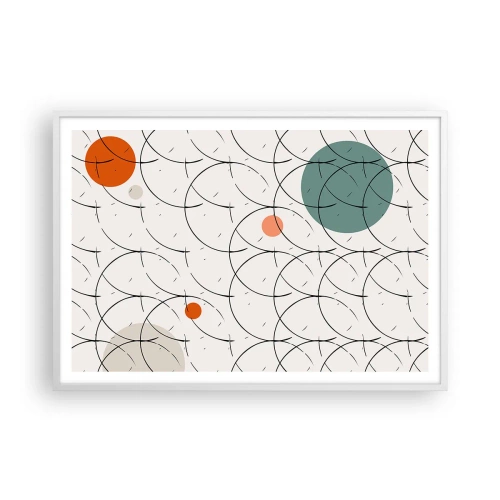 Plagát v bielom ráme - V duchu pop-artu - 100x70 cm