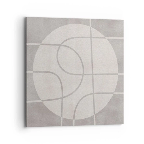 Obraz na plátne - Kruhovo a priamo - 70x70 cm