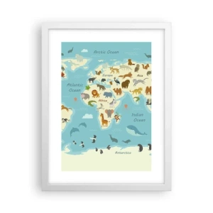 Plagát v bielom ráme - Dobrí susedia - 30x40 cm