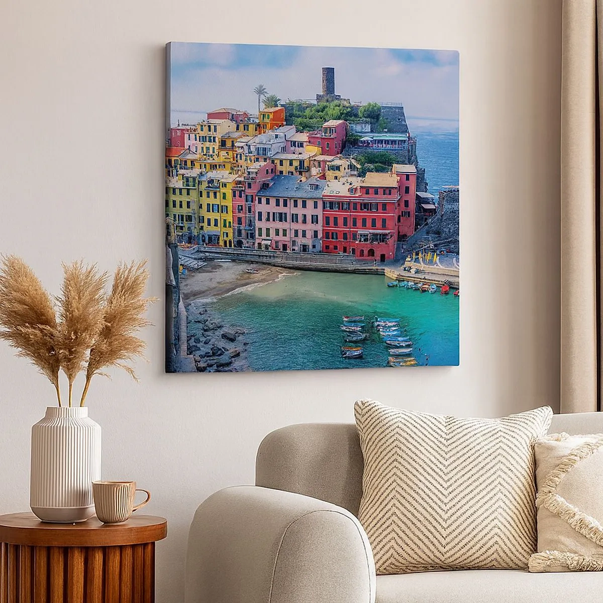 Obraz na plátne - Stredomorské kúzelné mestečko - 30x30 cm