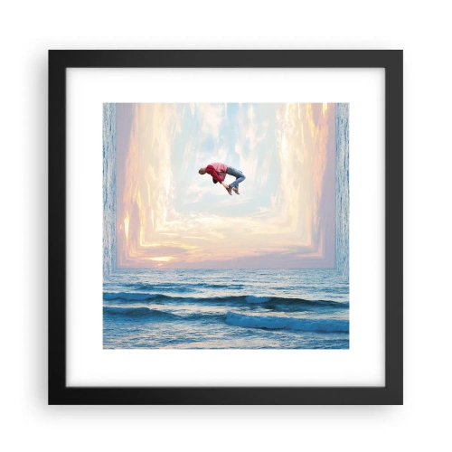 Plagát v čiernom ráme - Do inej dimenzie - 30x30 cm