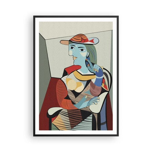 Plagát v čiernom ráme - Očami Picassa - 70x100 cm