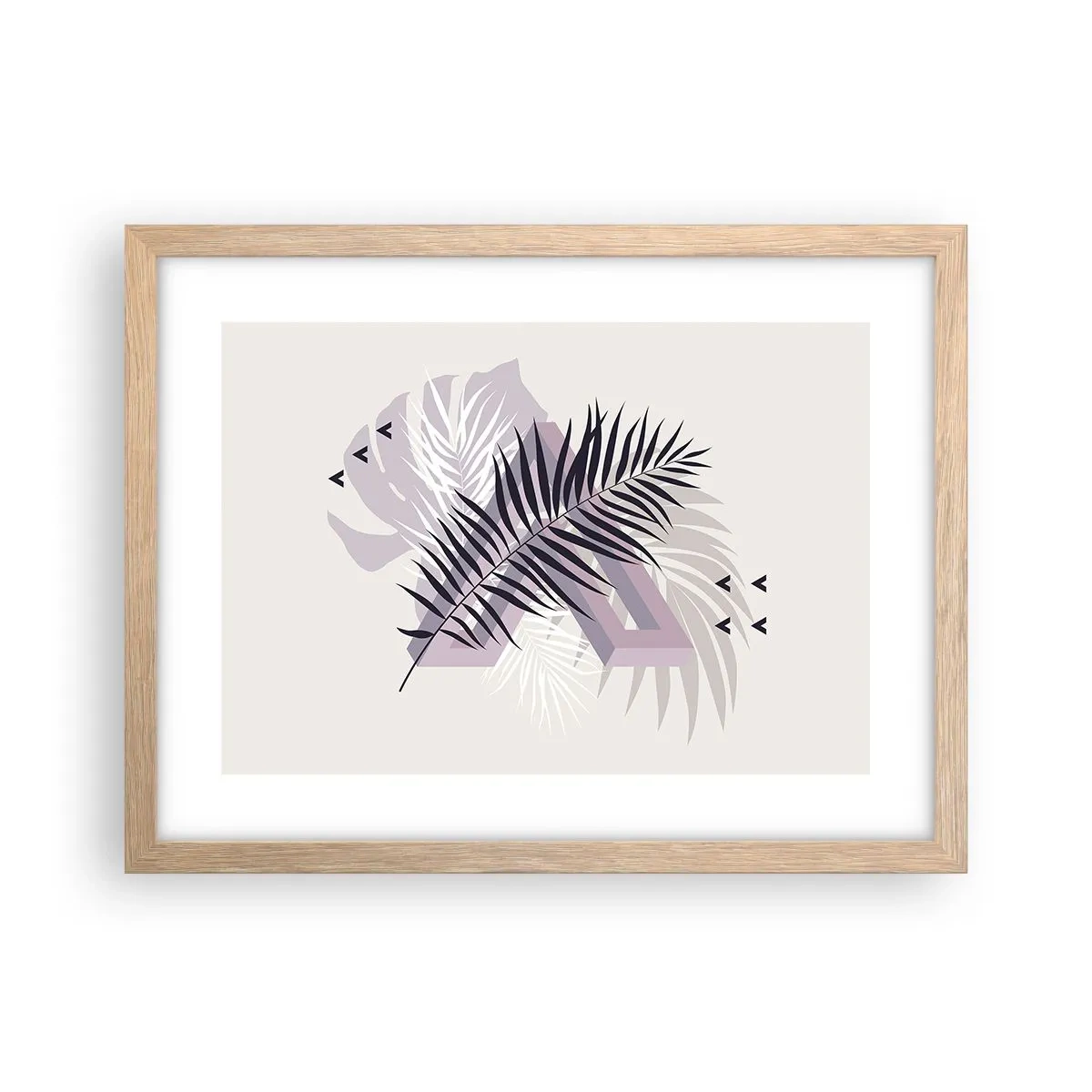 Plagát v ráme zo svetlého duba - Tieň tieňa - 40x30 cm