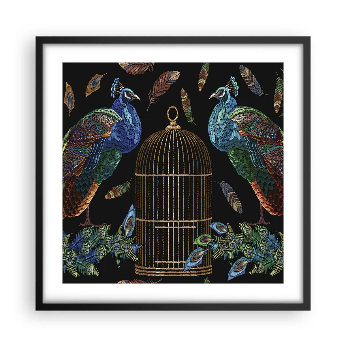 Plagát v čiernom ráme - V kráľovskom rúchu - 50x50 cm