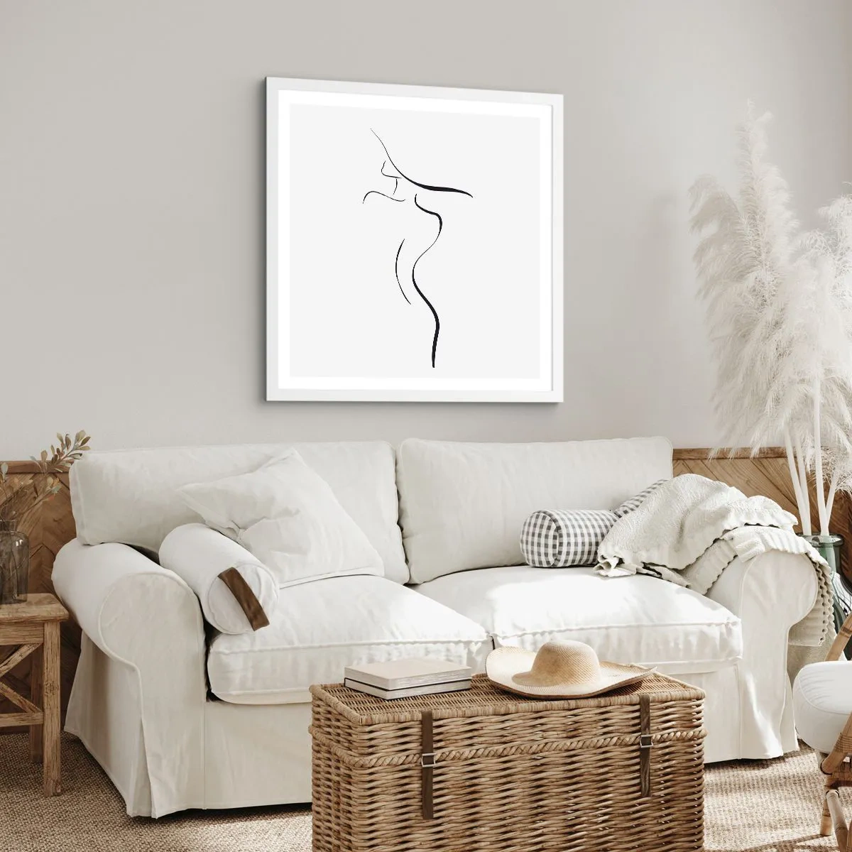 Plagát v bielom ráme - Nepolapiteľná ako vlna - 40x40 cm