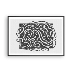 Plagát v čiernom ráme - Abstrakcia: tanec radosti - 100x70 cm