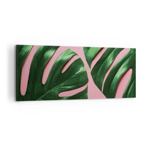 Obraz na plátne - Zelené rendez-vous - 100x40 cm