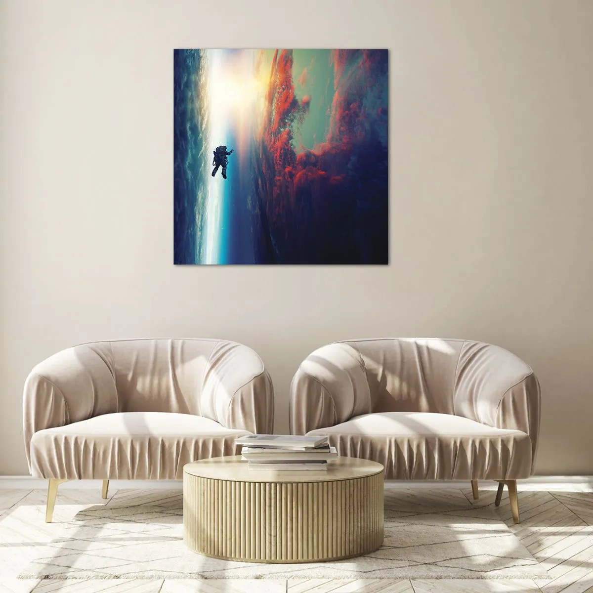 Obraz na skle - Tvárou v tvár vesmíru - 60x60 cm