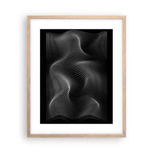 Plagát v ráme zo svetlého duba - Tanec svetla v priestore - 40x50 cm