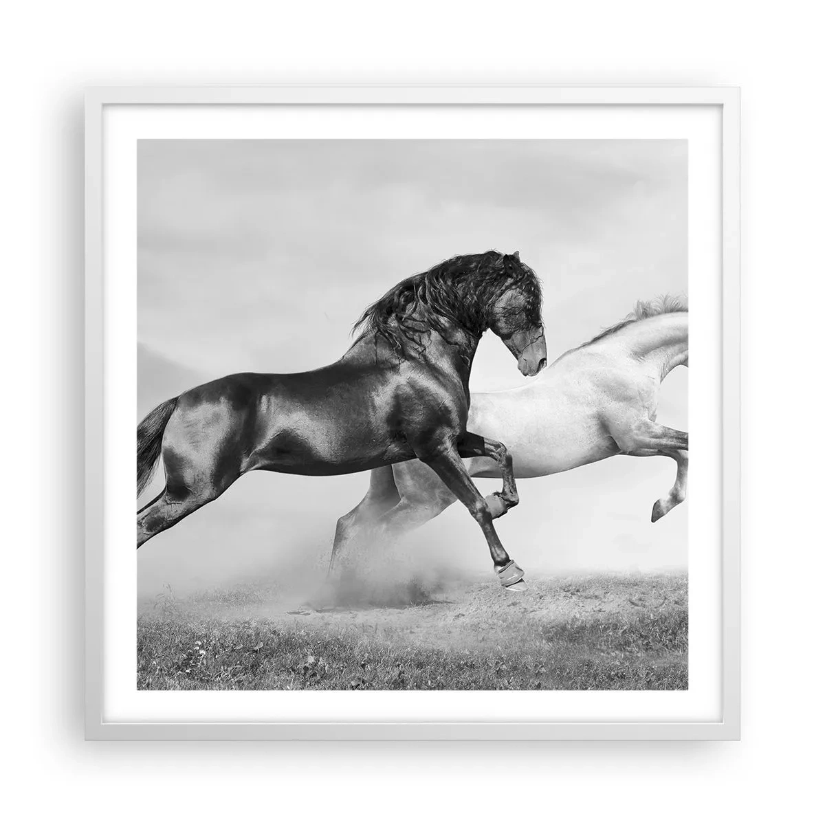 Plagát v bielom ráme - Anjeli a démoni - 60x60 cm