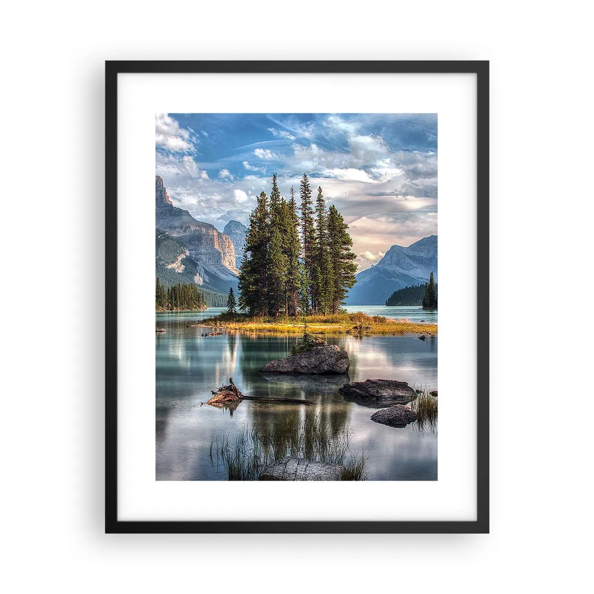 Plagát v čiernom ráme - Pri veľkej a čistej vode… - 40x50 cm