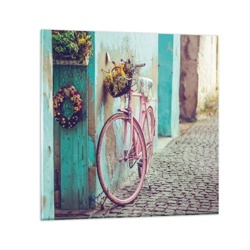 Obraz na skle - Hneď sa vrátim - 30x30 cm