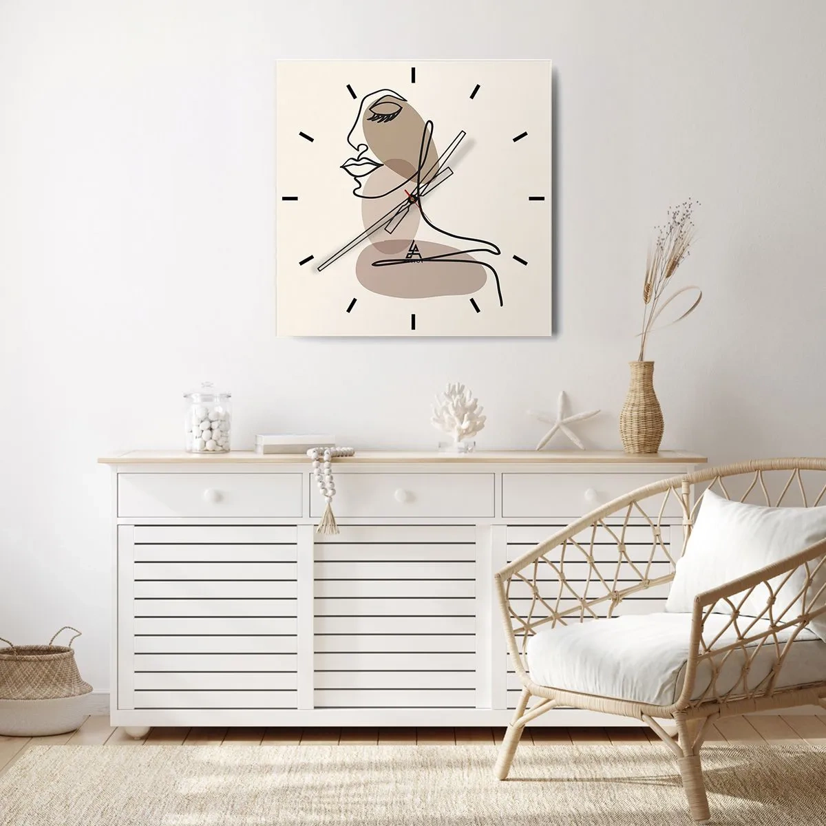 Nástenné hodiny - Pri počúvaní samého seba - 30x30 cm