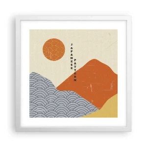 Plagát v bielom ráme - V japonskom duchu - 40x40 cm