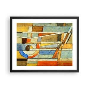 Plagát v čiernom ráme - Kubizmus na stavbe - 50x40 cm