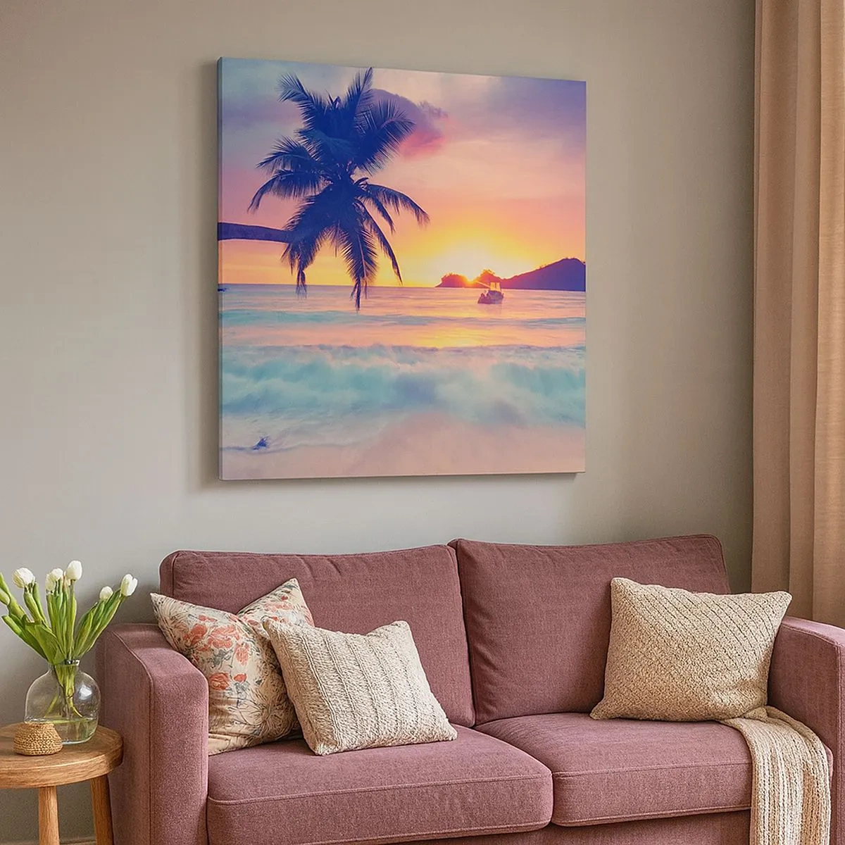 Obraz na plátne - Večer v zátoke - 30x30 cm