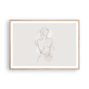 Plagát v ráme zo svetlého duba - Ako citlivý nástroj - 100x70 cm