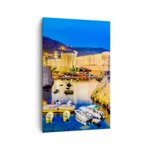 Obraz na plátne - Žiarivá noc nad Jadranom - 80x120 cm