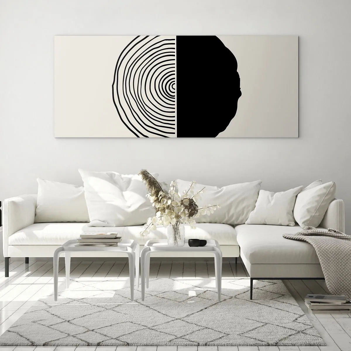 Obraz na skle - Pol na pol - 100x40 cm