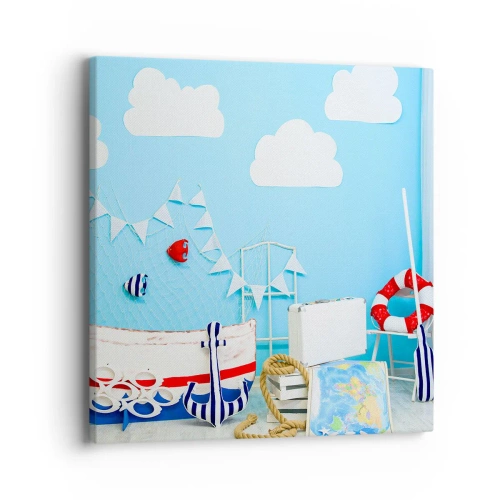 Obraz na plátne - Detská túžba za dobrodružstvom - 40x40 cm