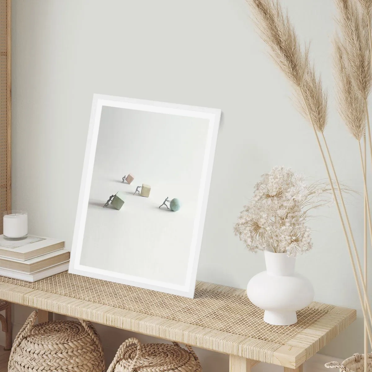 Plagát v bielom ráme - Život samotný - 70x100 cm