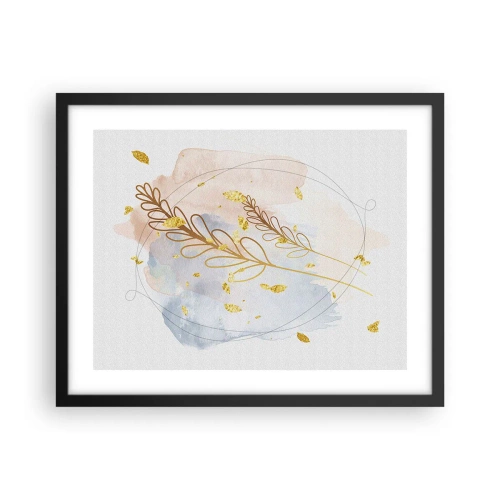 Plagát v čiernom ráme - Zlatý závan - 50x40 cm